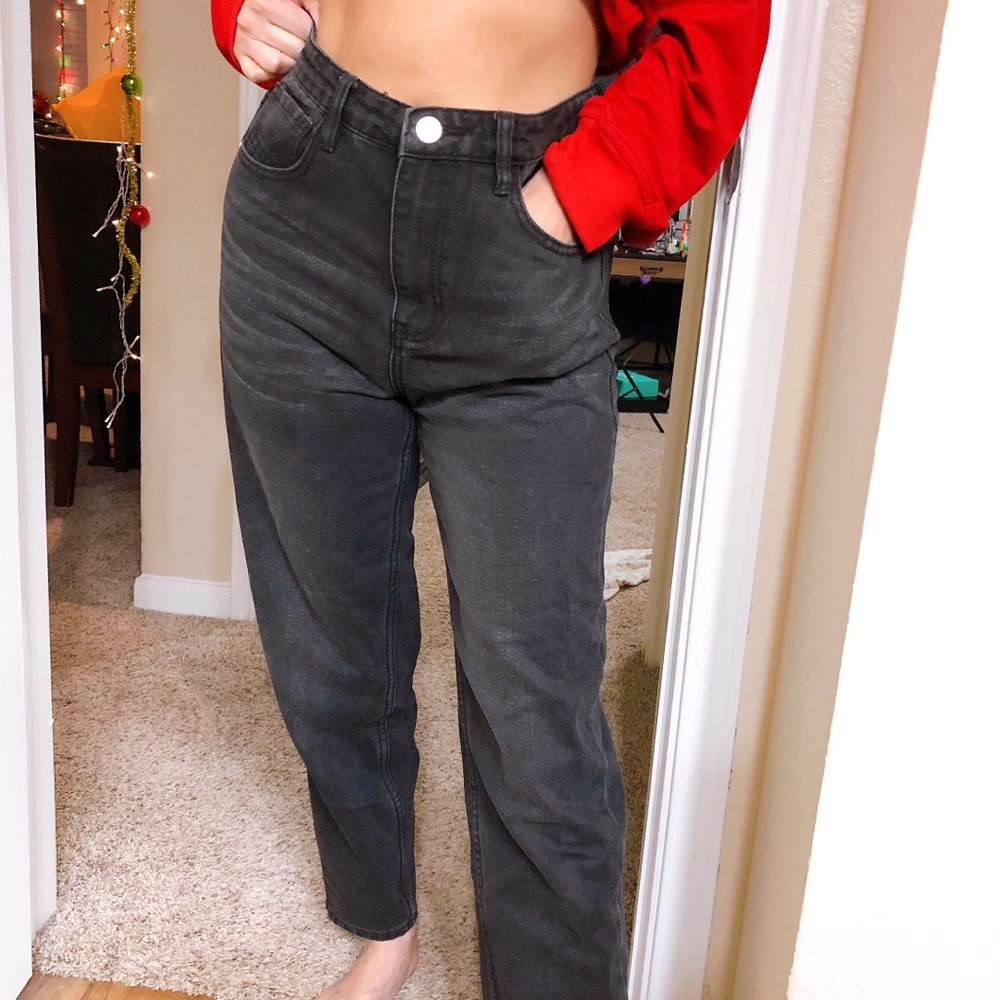 Black Denim High Rise Jeans